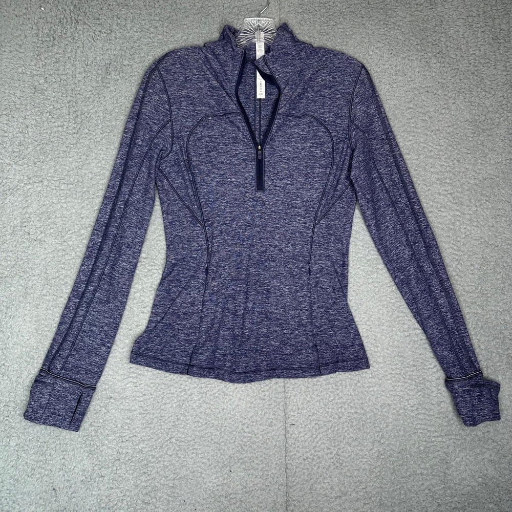 Lululemon Define Jacket Half Zip Purple Heathered Space Dye Pullover Size 6